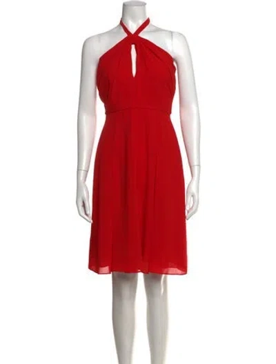Pre-owned L'agence Halterneck Mini Dress In Red