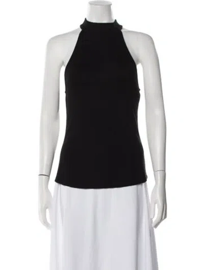 Pre-owned L'agence Halterneck Sleeveless Top In Black