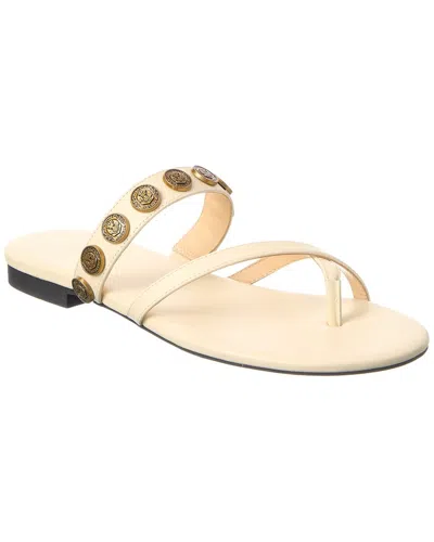 L'agence Hanna Leather Sandal In Neutral