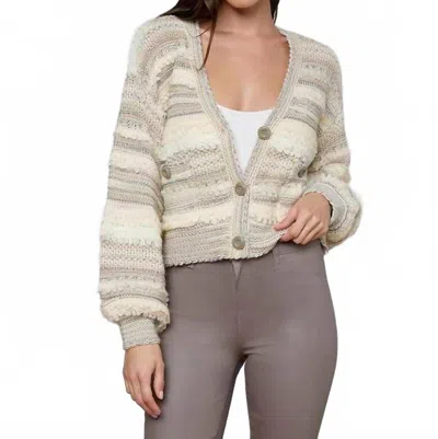 L'agence Harriet Cardigan In Natural Multi In Brown