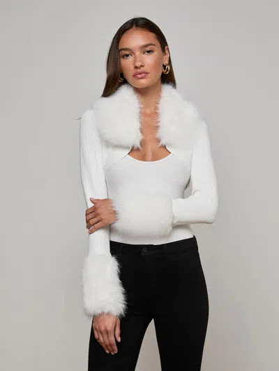 L'agence Haru Faux Fur Shrug In Multi