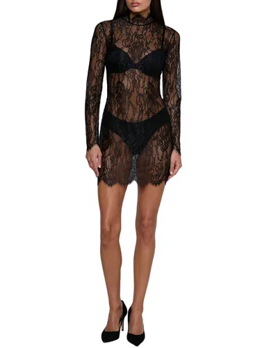 L'agence Henrietta Short Dress In Blac-black