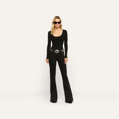 L'agence Her Story Flare Jean In Saturated Black