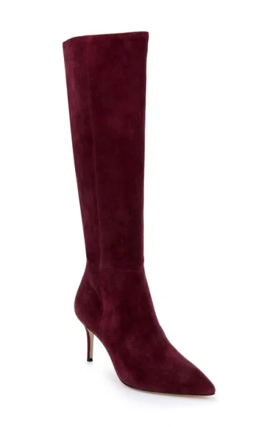 L'agence Herald Leather Knee High Boot In Animal Print