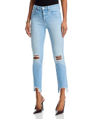 L'agence High Line High Rise Skinny Jeans In Rosedale Destruct In Blue