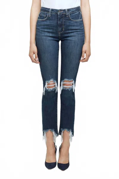 L'agence Distressed High Rise Skinny Jeans In Encina In Multi