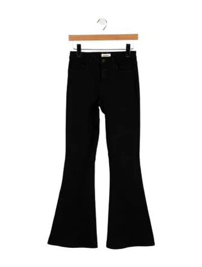 Pre-owned L'agence High-rise Flared Jeans In Black