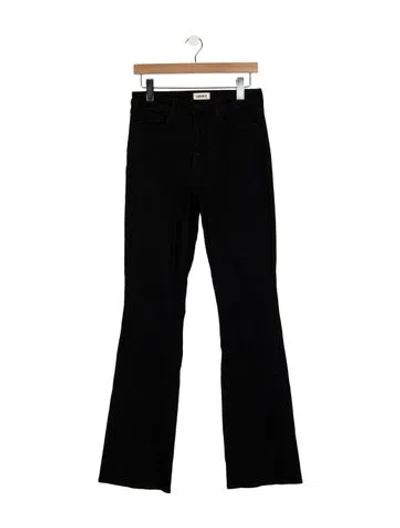 Pre-owned L'agence High-rise Flared Jeans In Black