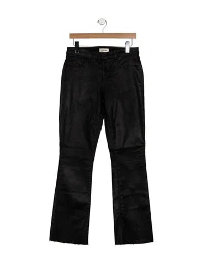 Pre-owned L'agence High-rise Flared Jeans In Black
