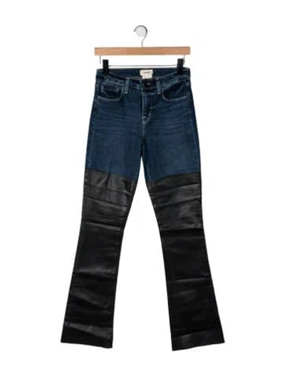 Pre-owned L'agence High-rise Flared Jeans In Black