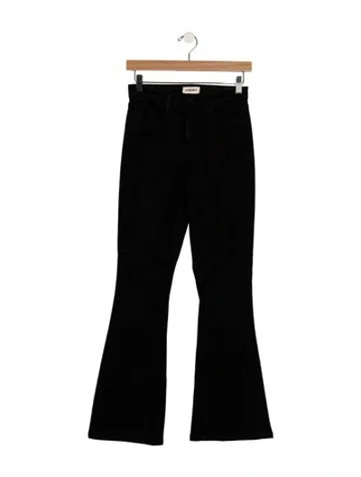 Pre-owned L'agence High-rise Flared Jeans In Black