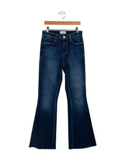 Pre-owned L'agence High-rise Flared Jeans In Blue