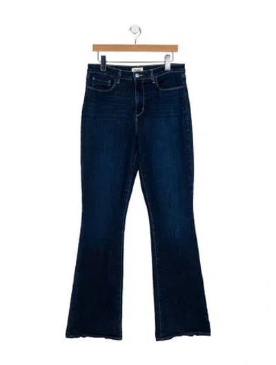 Pre-owned L'agence High-rise Flared Jeans In Blue