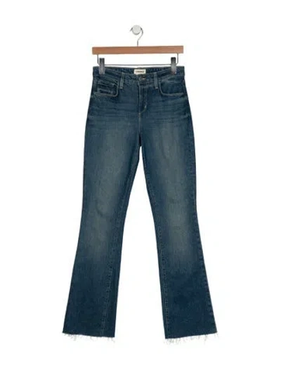 Pre-owned L'agence High-rise Flared Jeans In Blue
