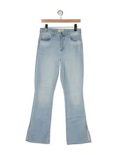 Pre-owned L'agence High-rise Flared Jeans In Blue