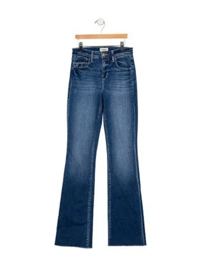 Pre-owned L'agence High-rise Flared Jeans In Blue