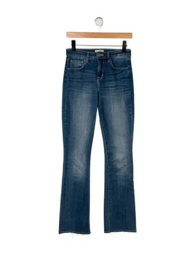 Pre-owned L'agence High-rise Flared Jeans In Blue
