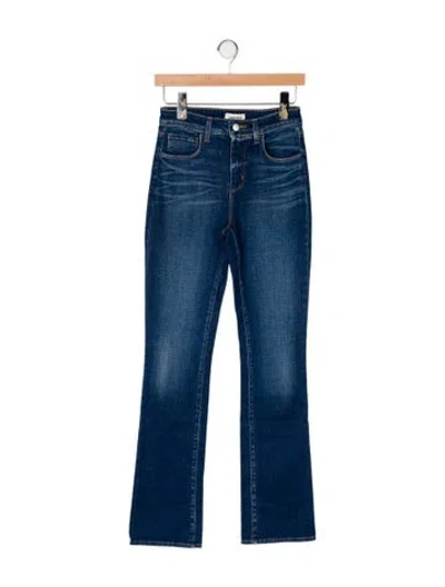 Pre-owned L'agence High-rise Flared Jeans In Blue