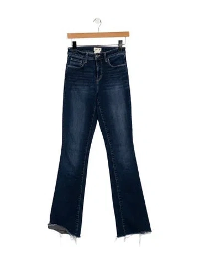 Pre-owned L'agence High-rise Flared Jeans In Blue