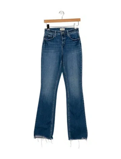 Pre-owned L'agence High-rise Flared Jeans In Blue