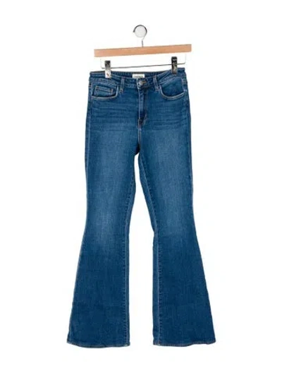 Pre-owned L'agence High-rise Flared Jeans In Blue