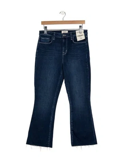 Pre-owned L'agence High-rise Flared Jeans In Blue