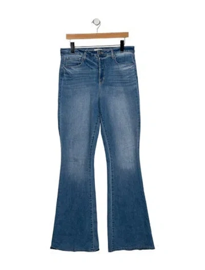 Pre-owned L'agence High-rise Flared Jeans In Blue