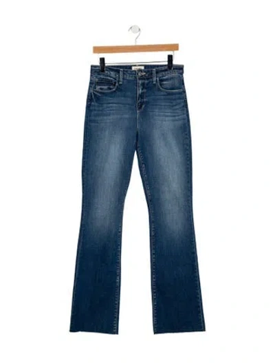 Pre-owned L'agence High-rise Flared Jeans In Blue