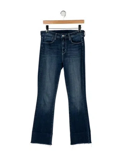 Pre-owned L'agence High-rise Flared Jeans In Blue