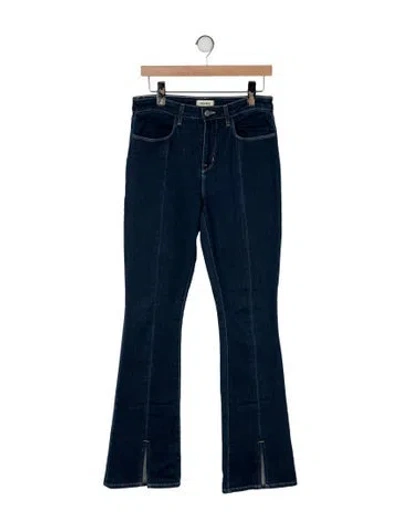 Pre-owned L'agence High-rise Flared Jeans In Blue