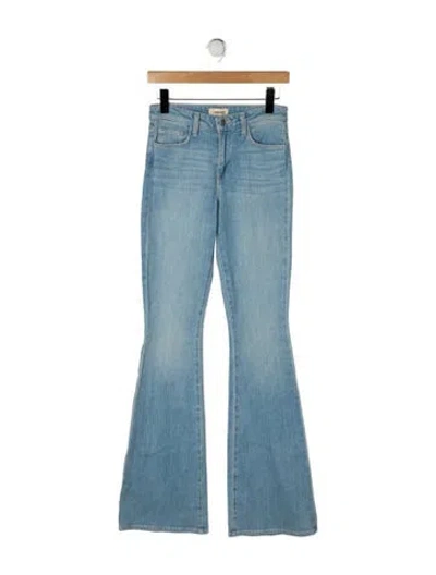 Pre-owned L'agence High-rise Flared Jeans In Blue