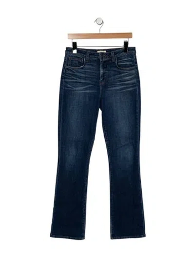 Pre-owned L'agence High-rise Flared Jeans In Blue