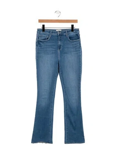 Pre-owned L'agence High-rise Flared Jeans In Blue