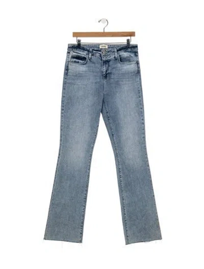 Pre-owned L'agence High-rise Flared Jeans In Blue
