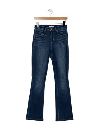 Pre-owned L'agence High-rise Flared Jeans In Blue