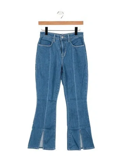 Pre-owned L'agence High-rise Flared Jeans In Blue