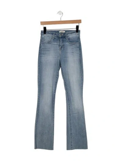Pre-owned L'agence High-rise Flared Jeans In Blue