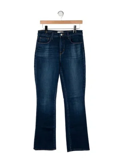 Pre-owned L'agence High-rise Flared Jeans In Blue