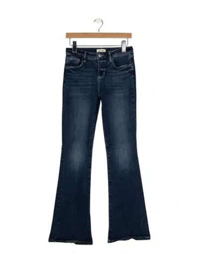 Pre-owned L'agence High-rise Flared Jeans In Blue
