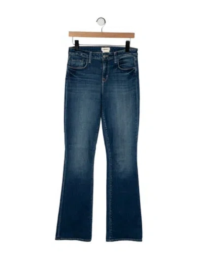 Pre-owned L'agence High-rise Flared Jeans In Blue