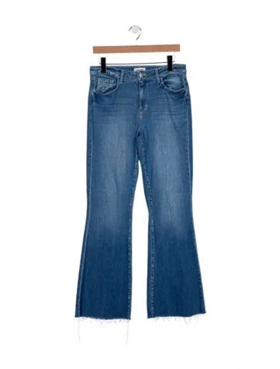 Pre-owned L'agence High-rise Flared Jeans In Blue