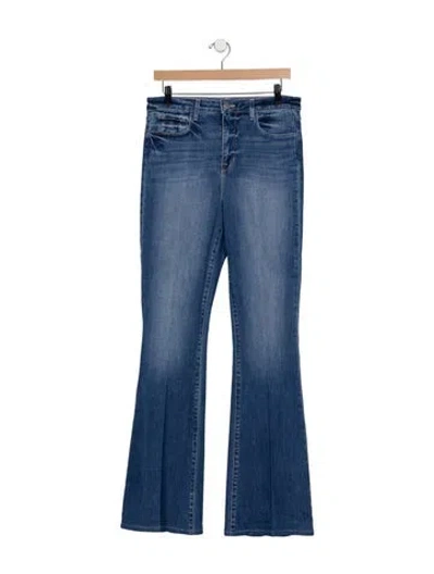 Pre-owned L'agence High-rise Flared Jeans In Blue