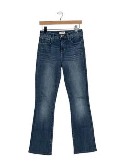 Pre-owned L'agence High-rise Flared Jeans In Blue