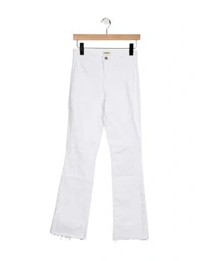 Pre-owned L'agence High-rise Flared Jeans In Blue