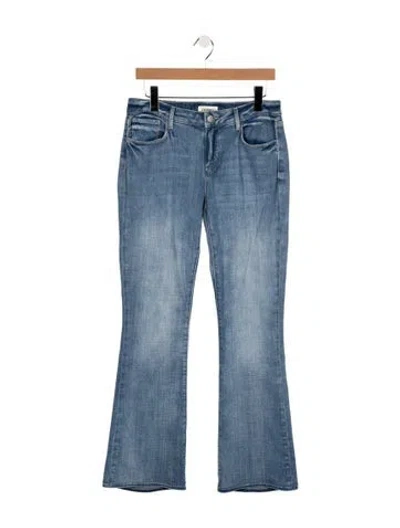 Pre-owned L'agence High-rise Flared Jeans In Blue