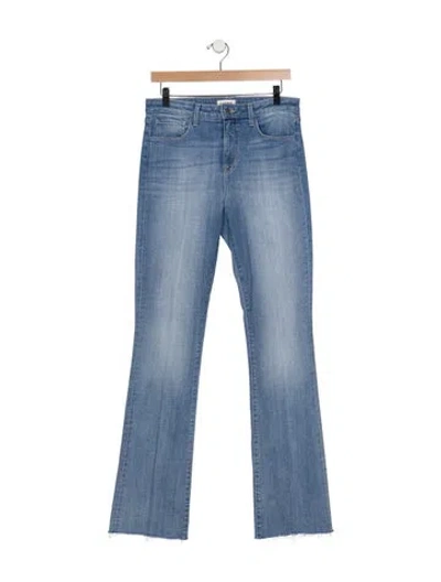 Pre-owned L'agence High-rise Flared Jeans In Blue