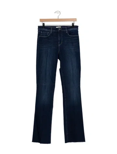 Pre-owned L'agence High-rise Flared Jeans In Blue
