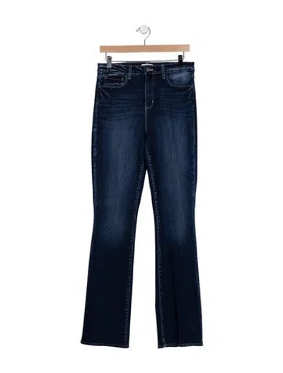 Pre-owned L'agence High-rise Flared Jeans In Blue