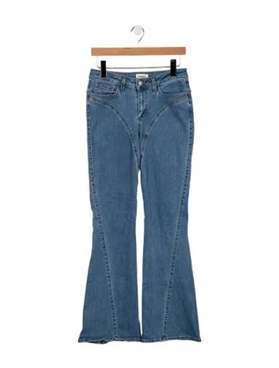 Pre-owned L'agence High-rise Flared Jeans In Blue