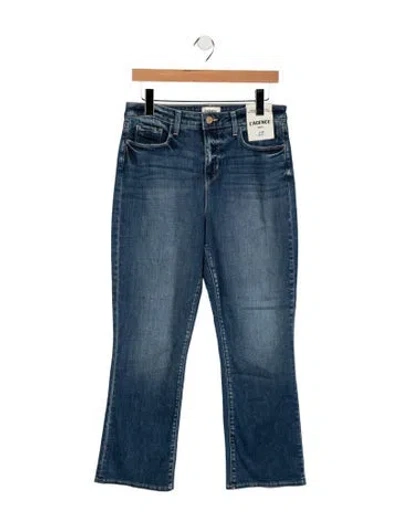 Pre-owned L'agence High-rise Flared Jeans In Blue